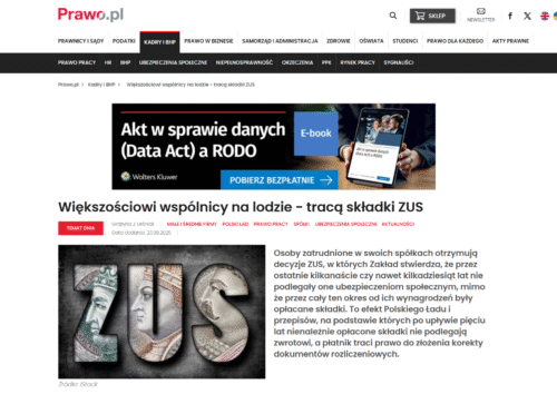 Większościowi wspólnicy na lodzie – tracą składki ZUS