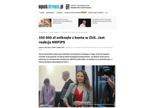 350 000 zł zniknęło z konta w ZUS. Jest reakcja MRPiPS