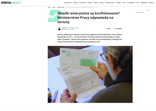 Składki emerytalne są konfiskowane? Ministerstwo Pracy odpowiada na zarzuty