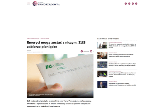 Emeryci mogą zostać z niczym. ZUS zabierze pieniądze