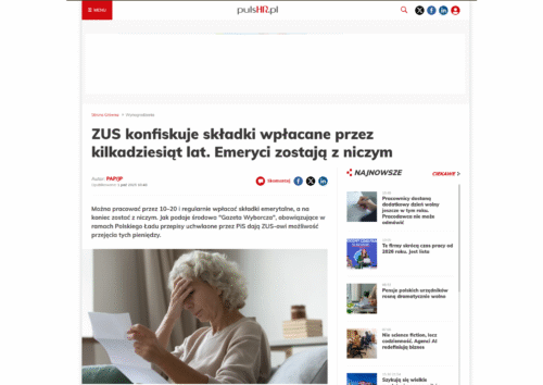 ZUS konfiskuje składki wpłacane przez kilkadziesiąt lat. Emeryci zostają z niczym